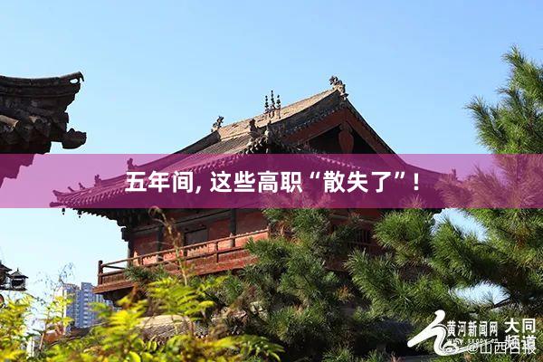 五年间, 这些高职“散失了”!