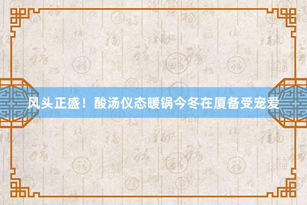 风头正盛！酸汤仪态暖锅今冬在厦备受宠爱